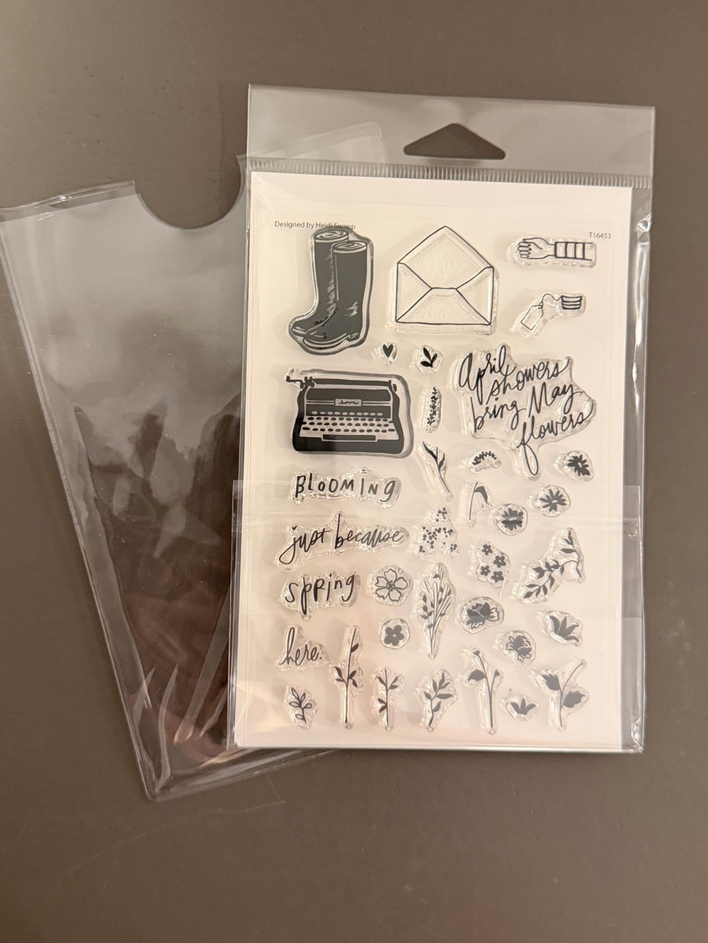 Heidi Swapp 4X6 Spring Flowers Stamp Set